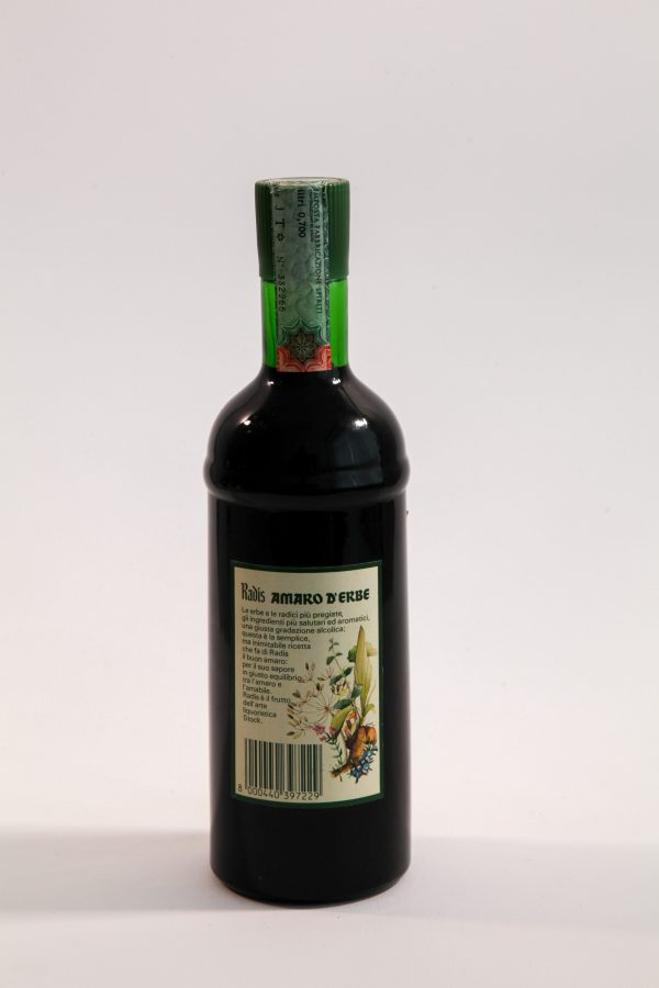 Лікер Radis Amaro d'erbe 1970x "Вид ззаду"